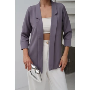 Kadın Atlas Kumaş Astarsız Blazer Ceket, Premium Kalite