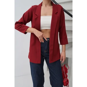 Kadın Atlas Kumaş Astarsız Blazer Ceket, Premium Kalite