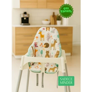 Bebek Özel Mama Sandalyesi Minderi Doğa Yeşilli Ergonomik Tasarım ile Rahat Oturum