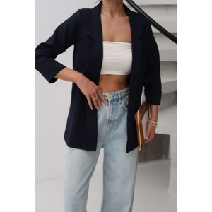 Kadın Atlas Kumaş Astarsız Blazer Ceket, Premium Kalite