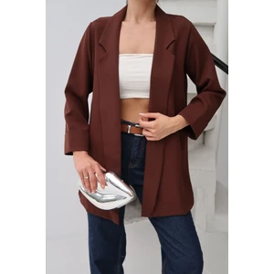 Kadın Atlas Kumaş Astarsız Blazer Ceket, Premium Kalite