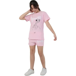 Kız Çocuk Takım Şortlu Baskılı