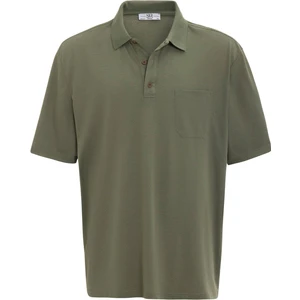 Haki Regular Armürlü Polo Yaka Tişört