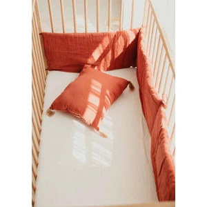Müslin Bebek Yatak Koruma Yastık Seti (Yıkanmıştır) 32 x 180 cm +/- 2 cm Rust