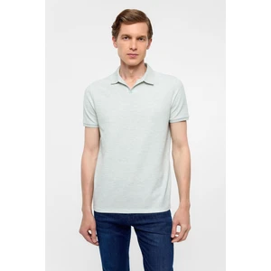 Haki Regular Armürlü Polo Yaka Tişört