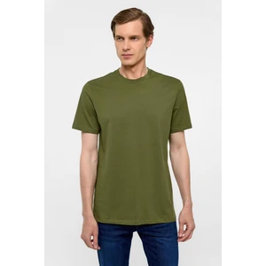 Koyu Yeşil Regular Düz Bisiklet Yaka Tişört