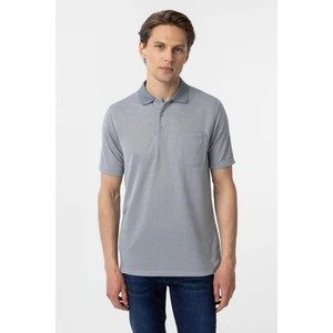 Gri Regular Armürlü Polo Yaka Tişört