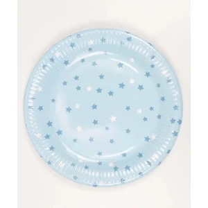 8'lı Karton Tabak Mavi Yıldızlı