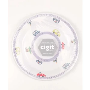 8'lı Karton Tabak Trafik Desen