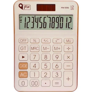 100G 12 Hane Altın Rengi Masaüstü Hesap Makinesi