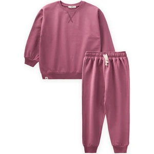 Basic Karyoka Detaylı Sweatshirt Takım Leylak