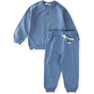 Basıc Sweatshirt Takım Indigo Mavi