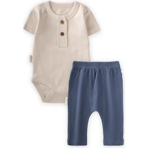 Basic Zıbın Takım Açık Bej Lacivert