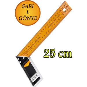 Alüminyum L Gönye Sarı Gönye Cetvel Kaynak Kaynakçı Marangoz Gönyesi 250 mm