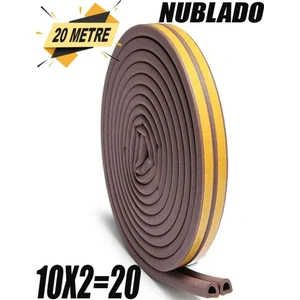 Yapışkanlı 10X2=20 Metre (Kahverengi) Kapı Pencere Bandı Fitili Soğuk  Kauçuk Bantları