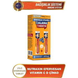 Vitamin C D Zinc 15 Efervesan Tablet - İkili Kofre