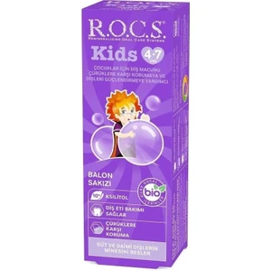 Kids Balon Sakızı Tadında 4-7 Yaş Florürsüz Diş Macunu 45 ml