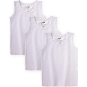 Üçlü Erkek Atlet Set Beyaz