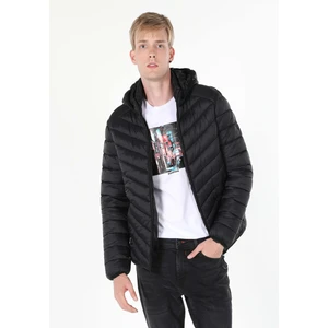 Slim Fit     Erkek Siyah Mont