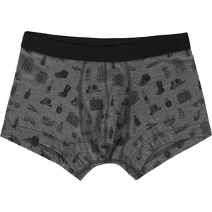 Modern Fit Baskılı Erkek Antrasit Boxer