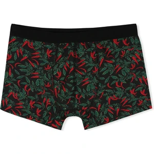 Modern Fit Baskılı Erkek Siyah Boxer