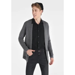 Regular Fit   Erkek Gri Hırka