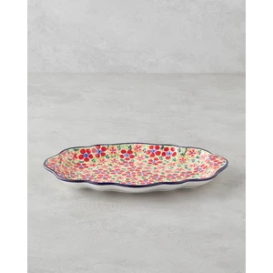 Botanic Stoneware Kayık Tabak 35 cm Renkli