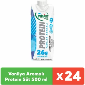 Vanilya Aromalı Proteinli Süt 500 ml x 24 Adet