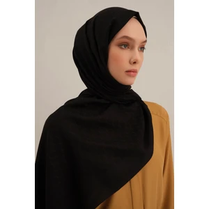 Siyah Link Desen Bambu Cotton Şal  01