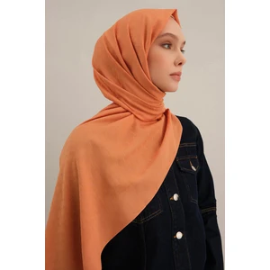 Turuncu Link Desen Bambu Cotton Şal  72