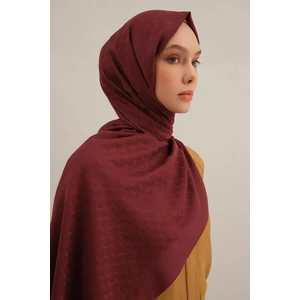 Bordo Link Desen  Bambu Cotton Şal  32