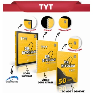Oksijen Yayınları Dr. Biyoloji TYT Soru Bankası ve Video Ders Kitabı Seti 50 Deneme ile 2025