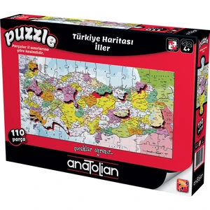 110 Parçalık Eğitici Puzzle - Türkiye Haritası İller 7401