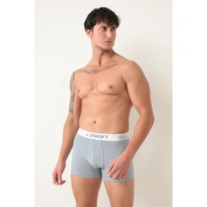 Classics- Premium Pamuklu Likralı Erkek Boxer 3 Adet Siyah Lacivert Gri Renk