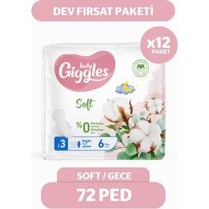 Lady Soft Hijyenik Ped Gece 72 Adet