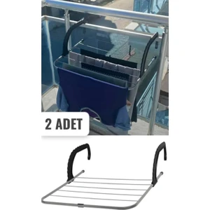 2 Adet Petek Üstü Çamaşır Kurutmalık - Balkon Kurutmalık Askısı