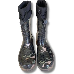 Konçlu Peluşlu Kadın Yağmur Çizmesi 36-40 Kamuflaj