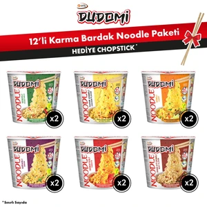 12’li Karma Bardak Noodle Paketi + Bambu Chopstick