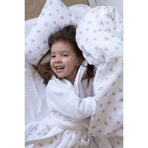 Tiny Bear Organik Pamuk Müslin Çocuk Nevresim Takımı Ekru