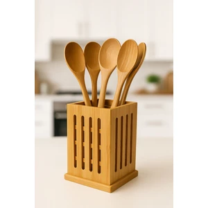 Ahşap Kaşıklık | Doğal ve Estetik Düzenli Mutfak Orta