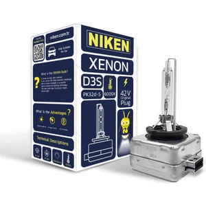 D3S 6000K Beyaz Xenon Far Ampulü, 42V, 35W, PK32D-5, 6000K