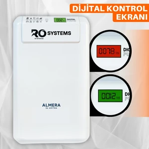 ALMERA SU ARITMA Dijital TDS Ekranlı PH Alkali Mineral Filtreli Çelik Tanklı 10 Aşamalı RO System Dijital Su Arıtma Cihazı