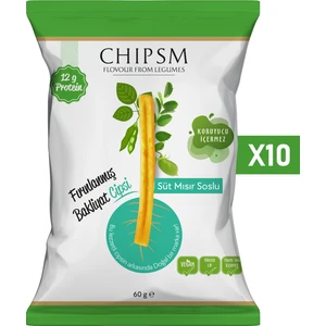 Süt Mısır Soslu Fırınlanmış Bakliyat Cipsi 10'lu Paket Vegan ve Glütensiz Alternatif