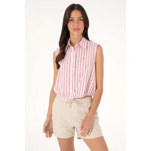 U.s. Polo Assn. Kadın Pembe Gömlek Kısa Kollu 50306475-VR041