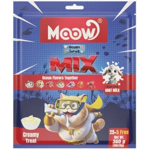 Moow Karışık 7 Lezzetli Okyanus Serisi Keçi Sütlü 12GR x 30' Lu Kedi Krema Ödülü