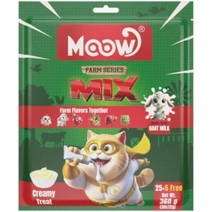 Moow Karışık 6 Lezzetli Çiftlik Serisi Keçi Sütlü 12GR x 30' Lu Kedi Krema Ödülü