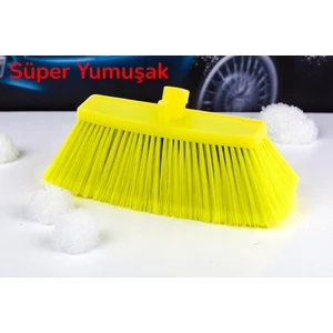 Zümrüt Lüx Oto Yıkama Fırçası Floresan Kıl Hortum Girişli Araba Yıkama Fırçası 20 cm