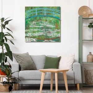 Kare Kanvas Tablo Ünlü Eserler Claude Monet Bahçe ve Nilüferler