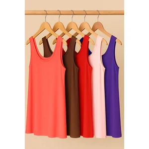 5 Adet A Kesim Rahat Kalıp Basic Kalın Askılı Atlet Tişört