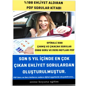Enine Boyuna Eğitim Yüzde Yüz Ehliyet Aldıran Soru Kitabı Seti